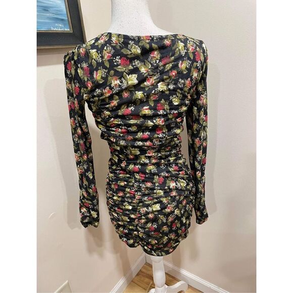 Urban Outfitters UO Dalton Ruched Mesh Mini Dress Size S - Picture 3 of 9